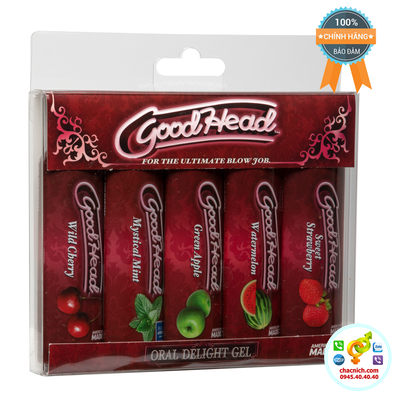 Bộ 5 tuýp gel hương trái cây thơm mát GoodHead Oral Delight Gel