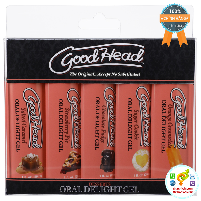 Bộ 5 tuýp gel hương trái cây thơm mát GoodHead Oral Delight Gel (GH7)