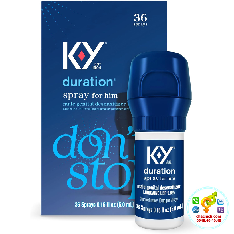 Chai xịt cao cấp Durex K-Y Duration Spray Dont Stop ( Chai 5ml - Đô cao )