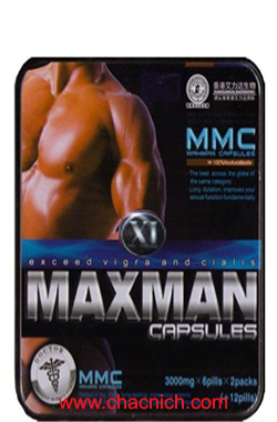 Hộp 10 viên uống maxman tăng cường sinh lý nam và giúp lâu ra