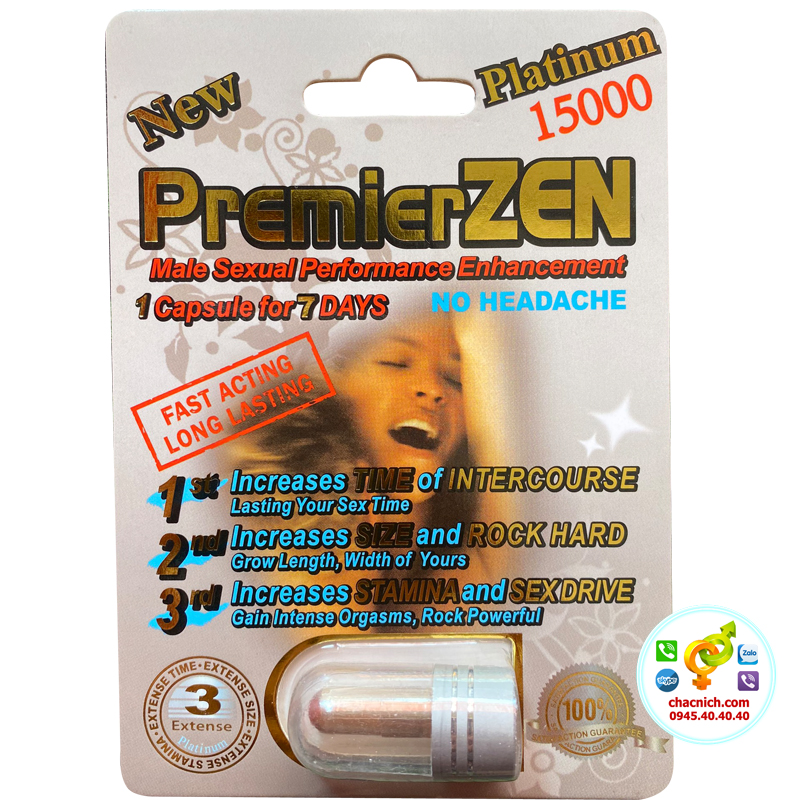 PremierZEN Platinum kéo dài thời gian quan hệ và cương cứng cực đại