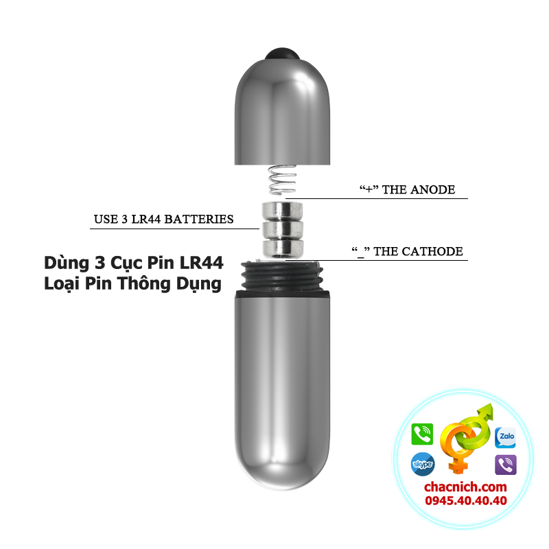 Đạn rung mini Vibe BI-014059 rung cực mạnh ( US1694 )