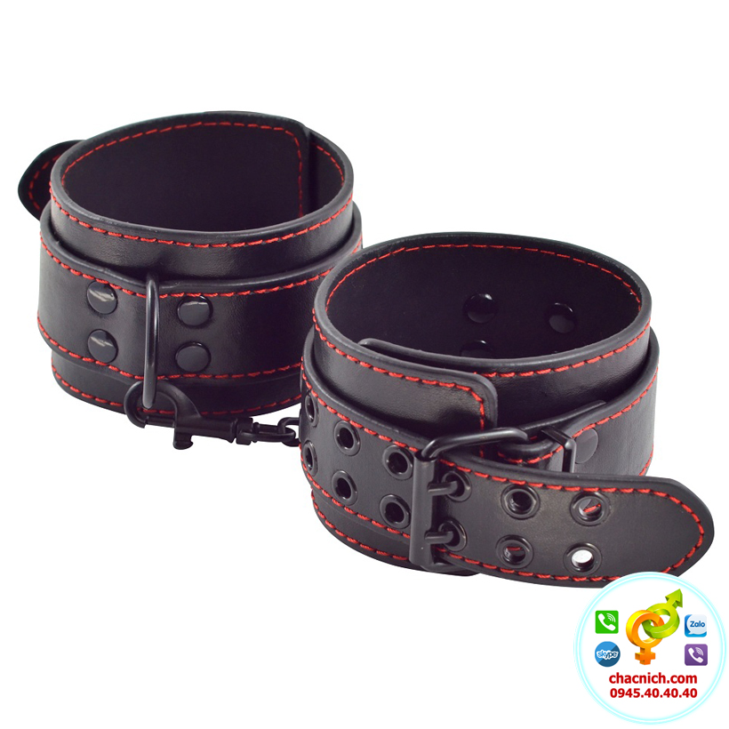 Bộ còng tay hoặc chân bằng da cao cấp Bondage Fetish Pleasure Ankle cuffs LV1654