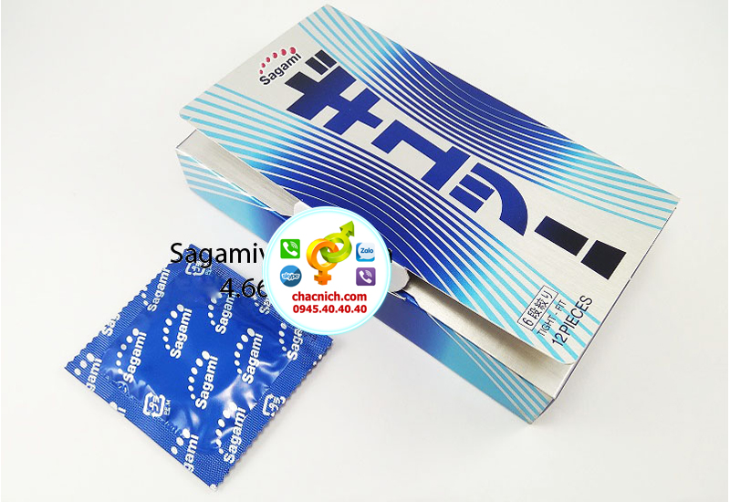hình ảnh thực tế sản phẩm bao cao su 49mm siêu mỏng Sagami Tight Fit