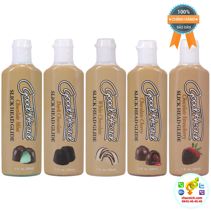 Doc johnson GoodHead Slick Head Glide Chocolates - 5 Pack