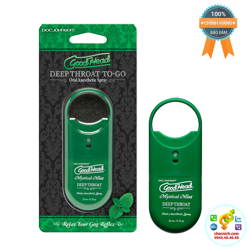 Doc johnson GoodHead To Go Deep Throat Spray Mystical Mint
