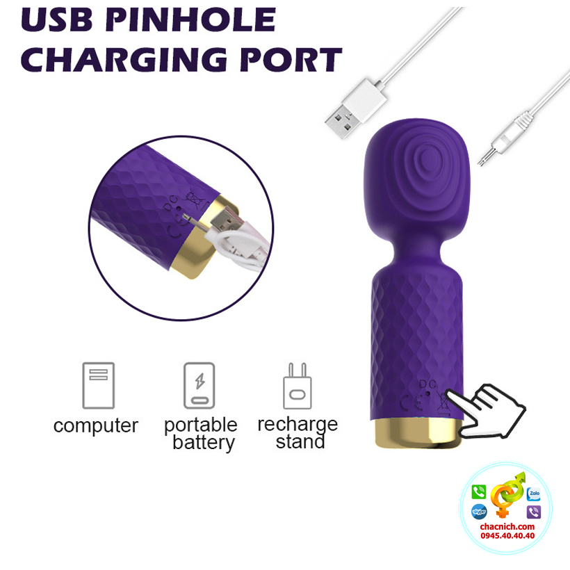 Chày rung mini nhỏ gọn 10 chế độ rung khác nhau ( US2077 )