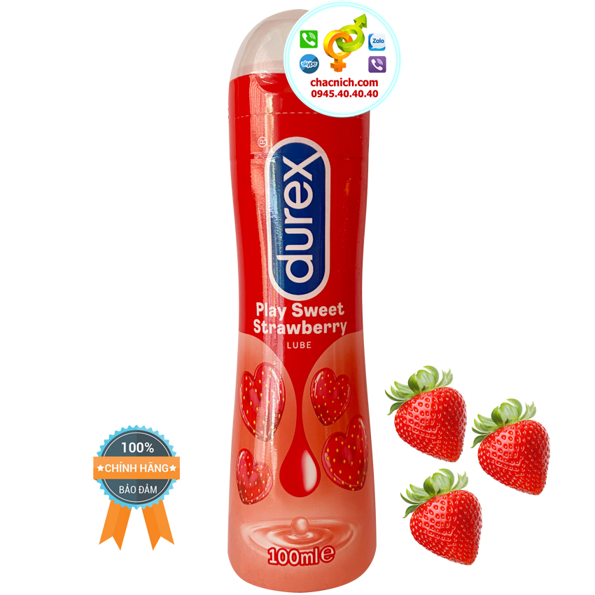 Gel bôi trơn âm đạo hương dâu Durex Strawberry ( Chính hãng )