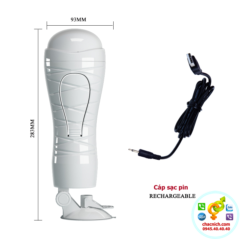 Máy rung Oral sex dành cho nam giới giải tỏa sinh lý crazy bull flora