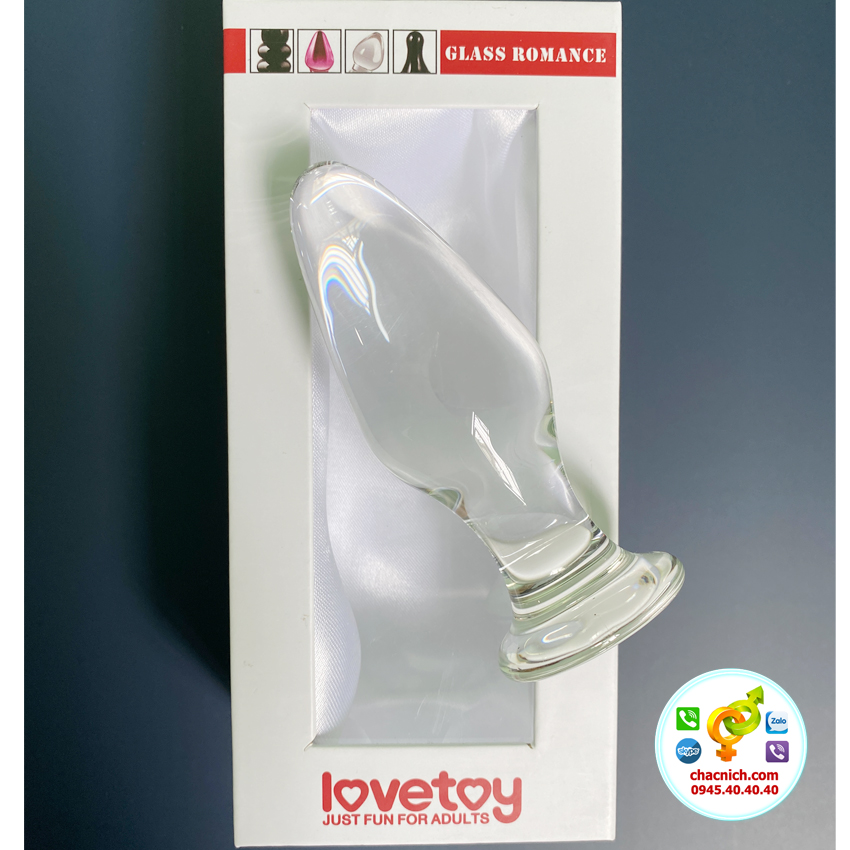 Nụ cắm hậu môn thủy tinh trong veo Lovetoy Glass Romance (GS11C)