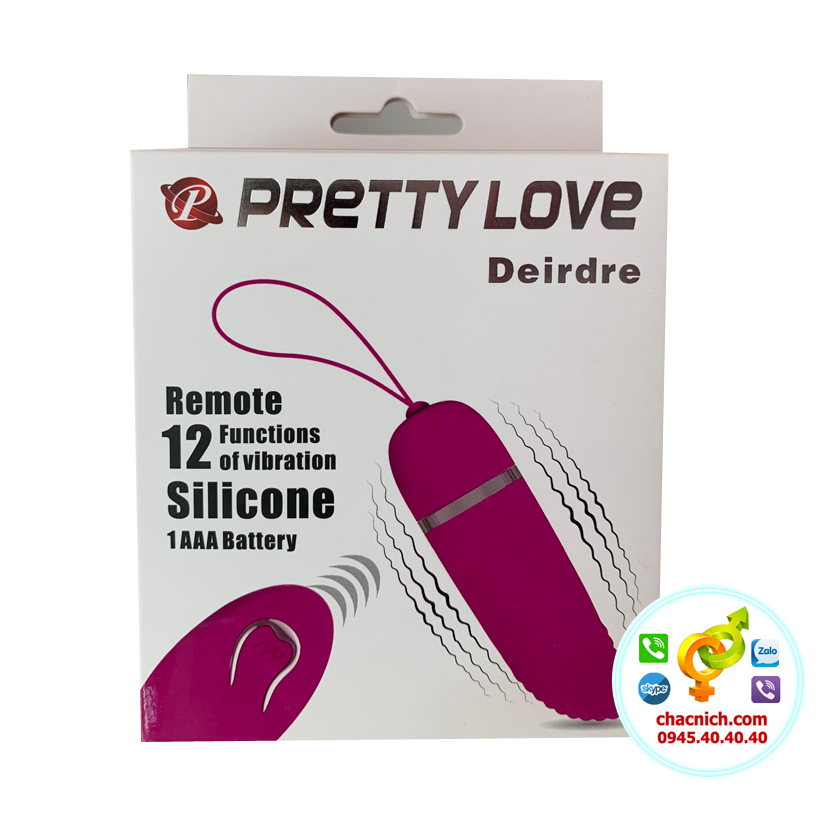 Trứng rung 12 chế độ có gân hình chiếc lưỡi cong Prettylove Deirdre